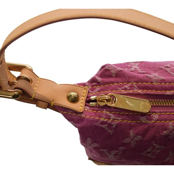 LOUIS VUITTON LV Monogram Pink Indigo Denim Baggy GM Shoulder Bag - Picture 11 of 16